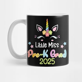 Little Miss Pre-K Grad Preschool Graduation 2025 Gift For Girls Kids Mug